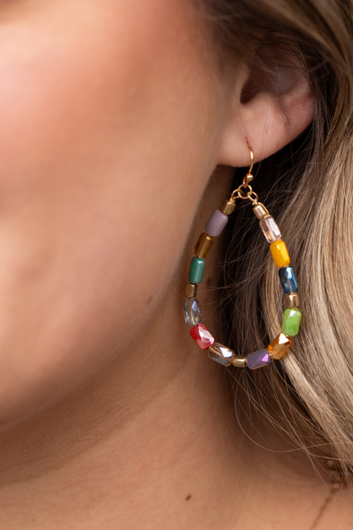Faceted Earrings - Multi-color (90503159)