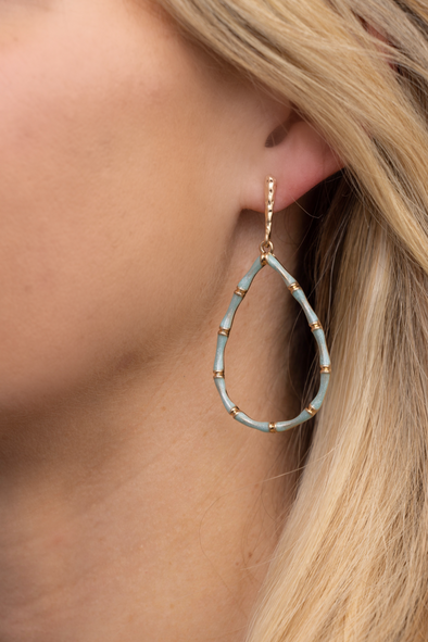 Pearlized Earrings - Aqua (80663799)