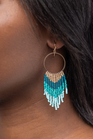 Beaded Earrings - Turquoise (46912759)