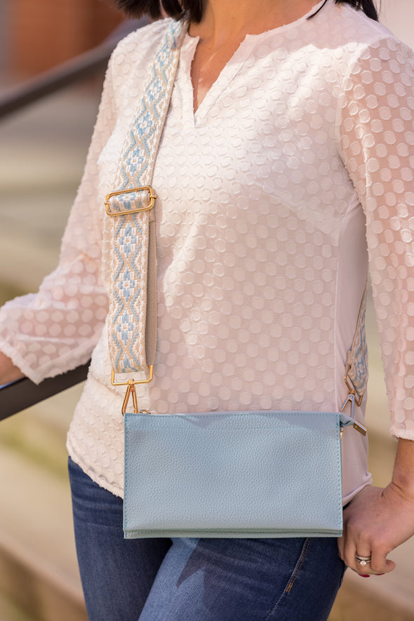 Abby 4-in-1 Handbag - Sky Blue with Guitar Strap (67651063)
